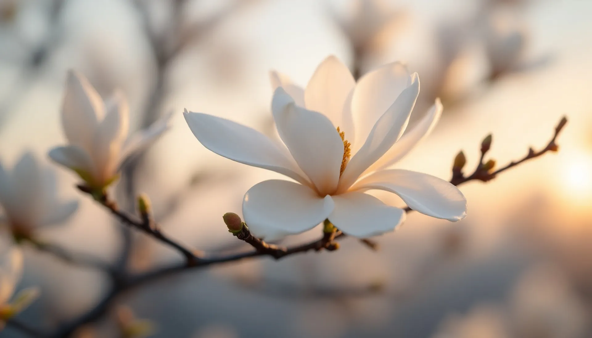 Ivory-white magnolia blossoms on a bare branch at dawn, FundsIvory personal loan requests $100 to $5,000